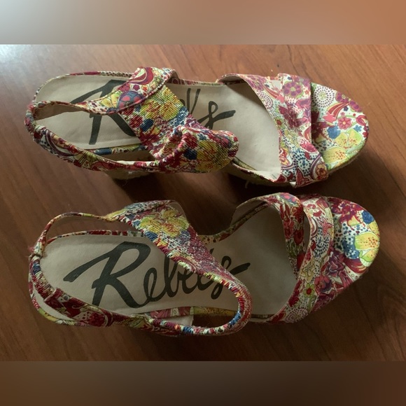 REBELS Women’s Rope Platform Sandals Beige Size 10 - Picture 5 of 8